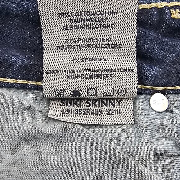Silver jeans Co Womans size W26/L29 Suki Mid Flap Skinny Denim Blue Jeans Y2K - Picture 8 of 9